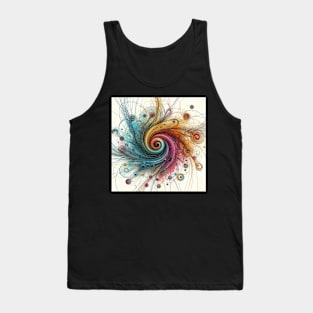 Psychedelic looking abstract illustration of swirls Tank Top